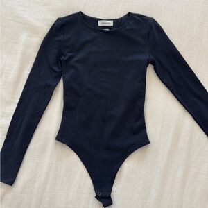 Aritzia Babaton Black Long Sleeve Bodysuit